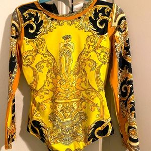 Long sleeve Versace bodysuit top